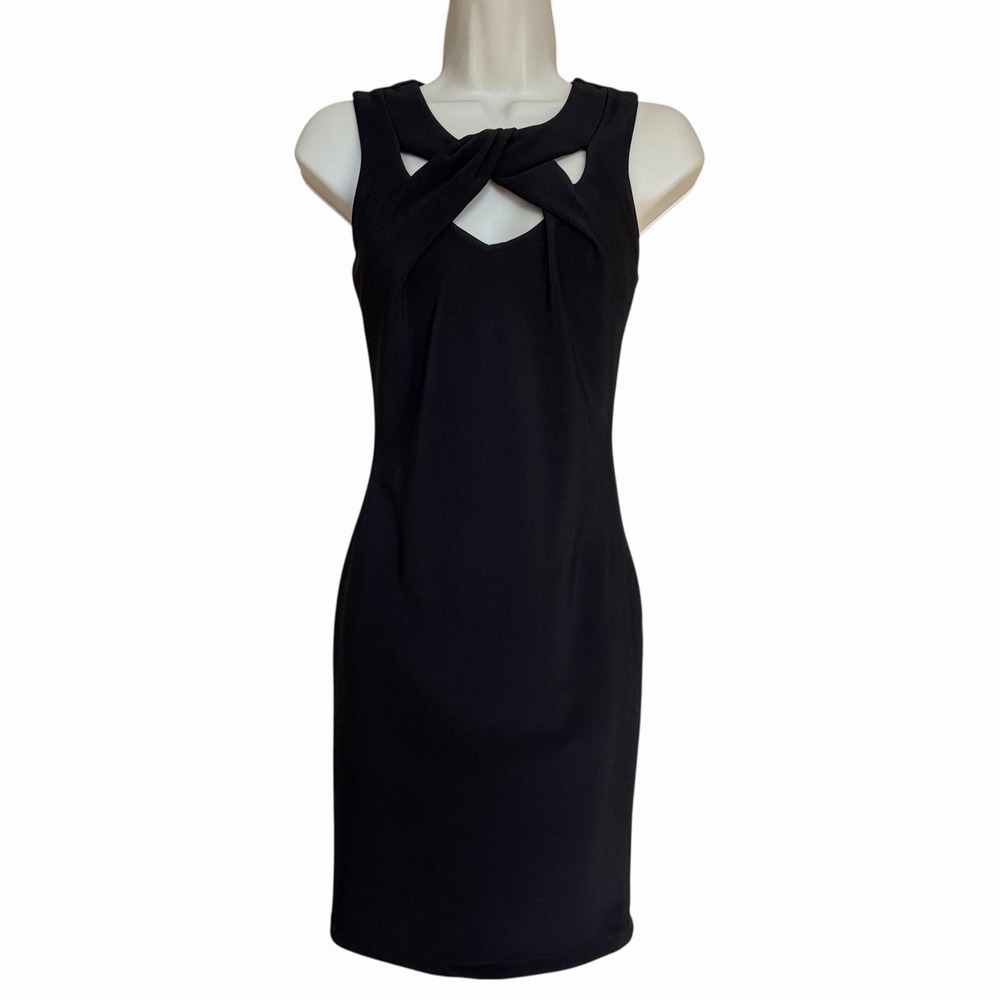 Mystic Black Bodycon Dress Sz Small Sexy Cocktails Nightclub LBD Date Cut Out
